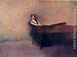 Thomas Wilmer Dewing The Piano painting